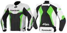 Veste en cuir personnalisée pour moto de course Kawasaki