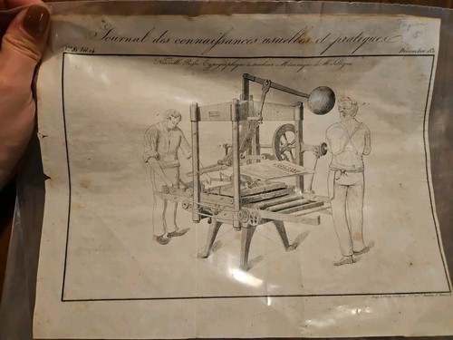 Lithographie une presse à - d'une,