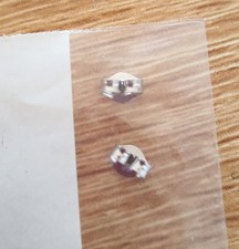 2 Fermoirs Poussettes En Or 18k Or Blanc Boucles D Oreilles