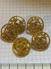 5 boutons chanel vintage noir