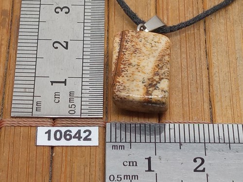 Pendentif jaspe paysage - jaspe, +
