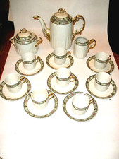 SERVICE à CAFE en PORCELAINE de LIMOGES modèle ART NOUVEAU .W. GUERIN 1891-1927