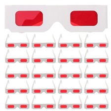  100 paires de lunettes 3D en carton : lunettes anaglyphes 3D universelles en