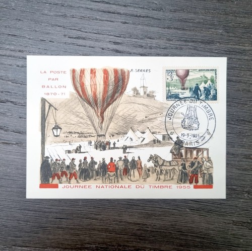 France 1955 carte 1er - 1955,
