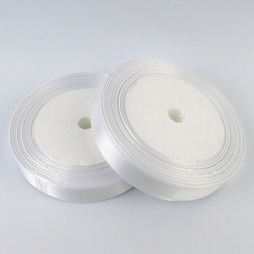 Ruban satin blanc 25mm vendu - ruban,