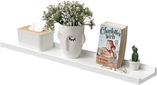 Étagère murale, blanche, en chêne massif, étagère flottante, pour cadres phot...