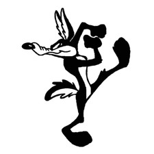 Sticker autocollant cartoon coyote