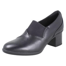 Femmes Clarks Cuir Talon Bloc