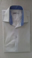 Chemise blanche petits points trés clairs T/2 "Xoos Trendy"m.longues