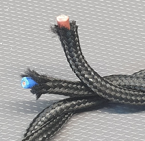 Fil électrique gainé tissu