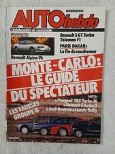 AUTO HEBDO N°455 24/1/1985 RALLYE MONTE-CARLO LANCIA RALLY 205 TURBO 16 R5 TURBO