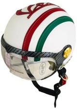 Casque Vintage En Similicuir Avec Visière Rally Sprint Vitesse Taille S