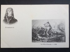 cpa LITHO ESTAMPE Portrait de NAPOLEON 1er Bataille du PONT d'ARCOLE en 1796