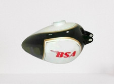 CONVIENT POUR RÉSERVOIR ESSENCE EN ACIER PEINT NOIR ET BLANC BSA M20 MODÈLE C...