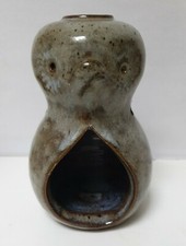 Bougeoir photophore Chouette hibou grès pyrite era Anasse Lerat La Borne puisaye