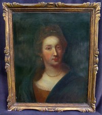 Portrait de Femme Epoque Louis XIV Ecole Française du XIXème siècle Huile/Toile