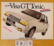 CITROEN VISA GT TONIC Série Spéciale Prospectus 6 pages 8/1983 MY 1984