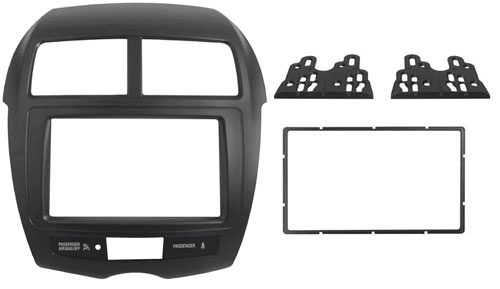 Panneau double din noir - double,