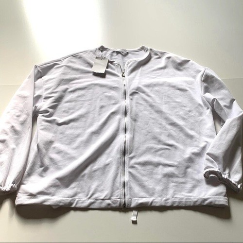 Zara nwt white bomber varsity - zara,