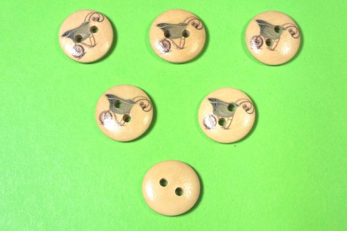 Lot boutons bois - boutons, :