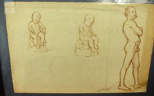 Dessin académie ernest - de, nu