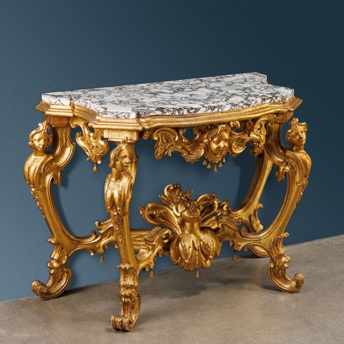 Console toscane ancien bois - console,