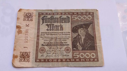 Billet allemand 5000 marks - billet, -5000