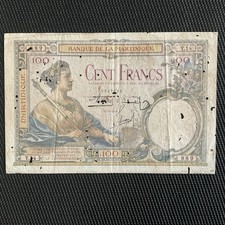 Martinique rare 100 francs - martinique:, nd