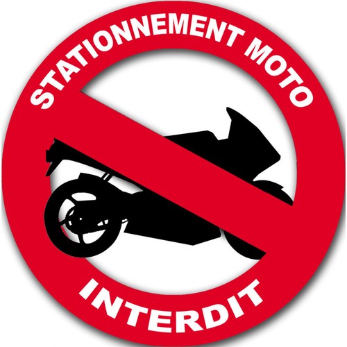 Stationnement moto interdit - stationnement,