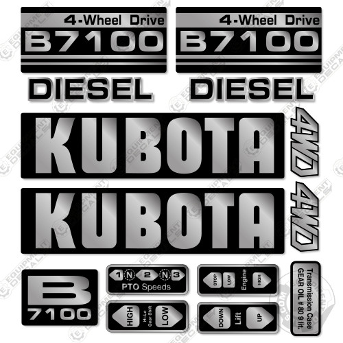 Fits kubota b7100 decal - fits,