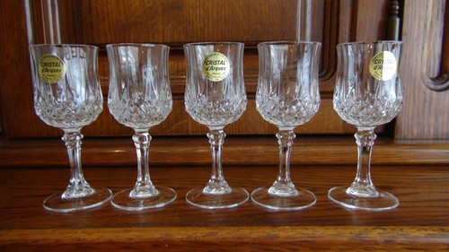 Verres pied cristal - 5, à