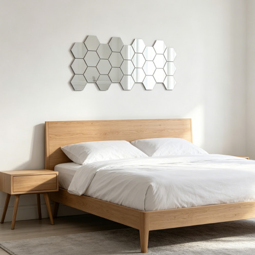 Autocollants miroir hexagonal