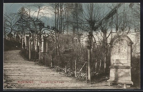 Cpa montaigu chemin - montaigu,, la
