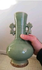 Chinese vase Longquan guan Ming Dynasty celadon