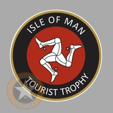 ISLE OF MAN TOURIST TROPHY ILE DE MAN STICKER RACING TRACK 7,5cm (IA049)