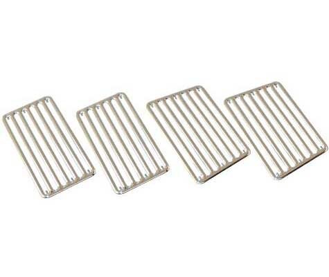 Grilles chromées capot - de,
