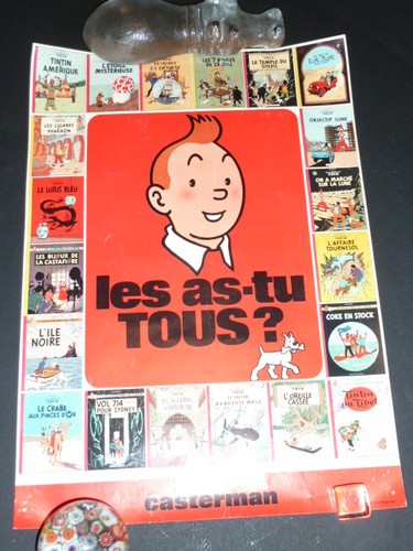 Tintin kuifje rare - tintin, affiche