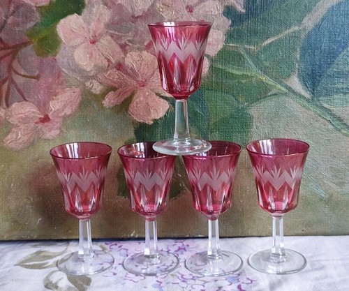 Anciens verres liqueur en - verres,