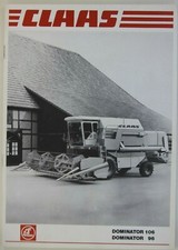 prospectus brochure CLAAS DOMINATOR 96/106 Moissonneuse batteuse Schnitter