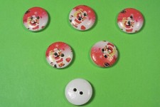 LOT 6 BOUTONS BOIS : rond
