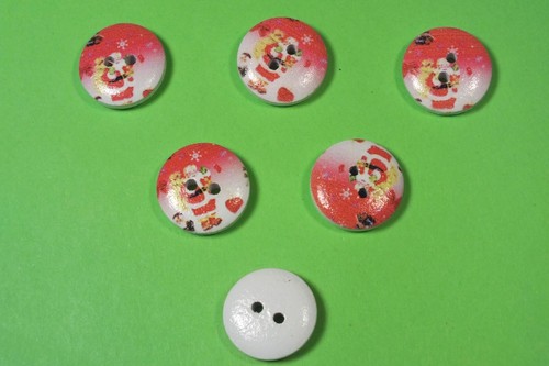Lot boutons bois - lot, rond