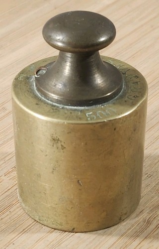 Ancien poids laiton de - en,