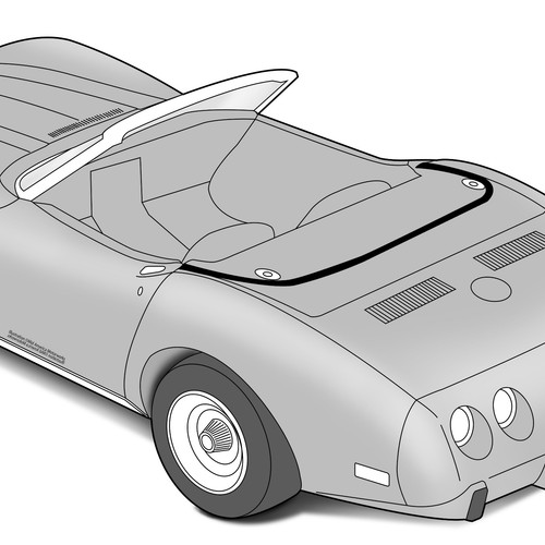 1968 1975 corvette deck lid - 1968-1975, c3
