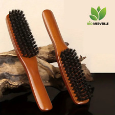 Brosse  à Barbe et Cheveux - En Bois et Poils Naturels  - Soins Capillaire Bio