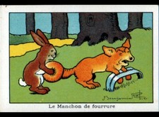 VILLEFRANCHE (69) IMAGE ancienne ,BLEDINE / LIEVRE RENARD PIEGE, Benjamin RABIER