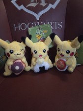 Lot de 3 peluches Pikachu - Édition Limitée Pokémon Center Kyoto 