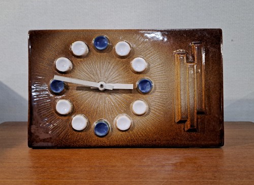 Horloge céramique vintage - horloge, céramique,