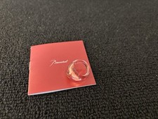 Bague galet rose en cristal de Baccarat taille 51