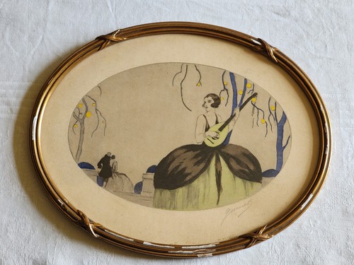 Art deco gravure - gravure, eaux