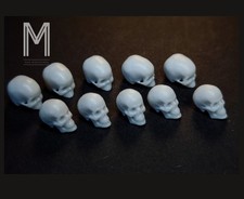 x10pcs 1/64 1/87 HO miniature human head skull diorama 1/12 1/18 1/24 1/43 MM